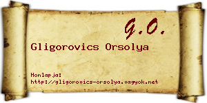Gligorovics Orsolya névjegykártya