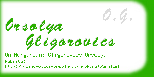 orsolya gligorovics business card